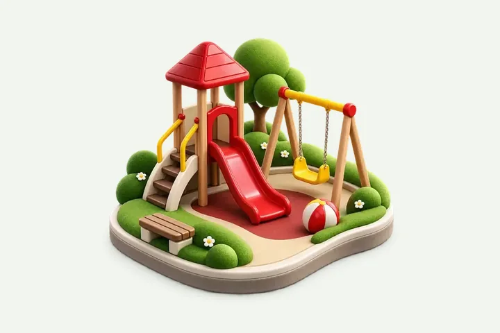 Illustration of the children’s play area